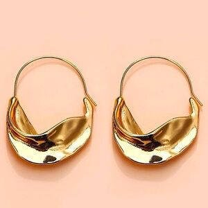 Geometric Gold Irregular Drop Dangle Earrings